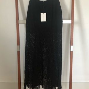 ALEXIS Black Maxi Skirt